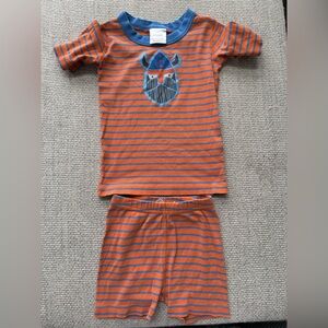 Hanna andersson 5 Striped Orange and Blue Kids Pajamas